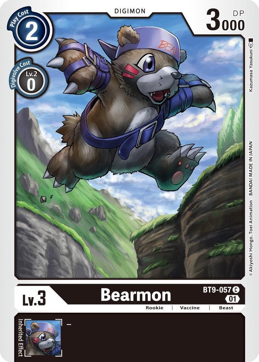 Beast, Black, BT9-057, Common, Digimon, Rookie, Vaccine, X Record Bearmon [BT9-057] [X Record] - Trading Card World