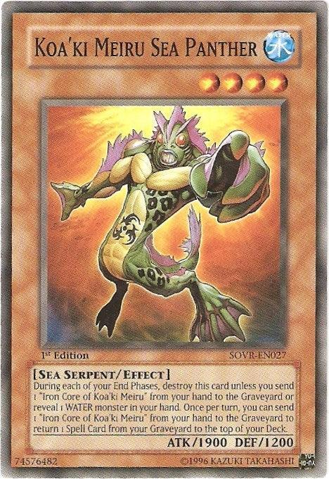 1st Edition, Common, Effect Monster, Sea Serpent, Stardust Overdrive, Unlimited, Water Koa'ki Meiru Sea Panther [SOVR-EN027] Common - Trading Card World