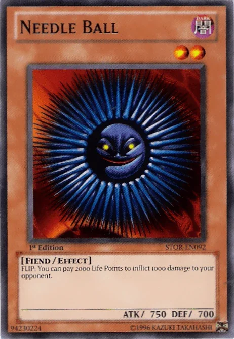 1st Edition, Common, Dark, Effect Monster, Fiend, Storm of Ragnarok, Unlimited Needle Ball [STOR-EN092] Common - Trading Card World