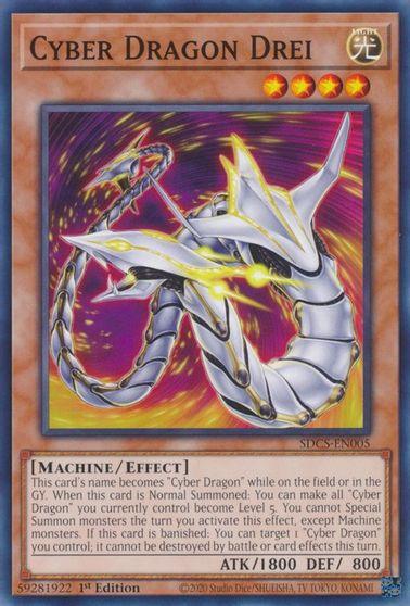 1st Edition, Common, Cyber Strike, Effect Monster, Light, Machine, Unlimited Cyber Dragon Drei [SDCS-EN005] Common - Trading Card World