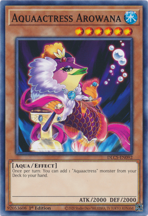 1st Edition, Aqua, Common, Dragons of Legend: The Complete Series, Effect Monster, Water Aquaactress Arowana [DLCS-EN092] Common - Trading Card World
