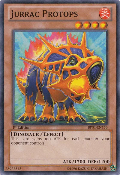 1st Edition, Battle Pack: Epic Dawn, Common, Dinosaur, Effect Monster, Fire, Unlimited Jurrac Protops [BP01-EN156] Common - Trading Card World