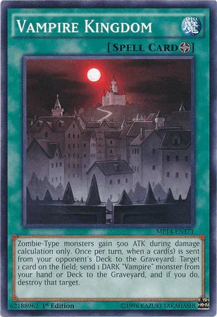 1st Edition, 2014 Mega-Tins Mega Pack, Common, Field Spell, Spell Vampire Kingdom [MP14-EN171] Common - Trading Card World