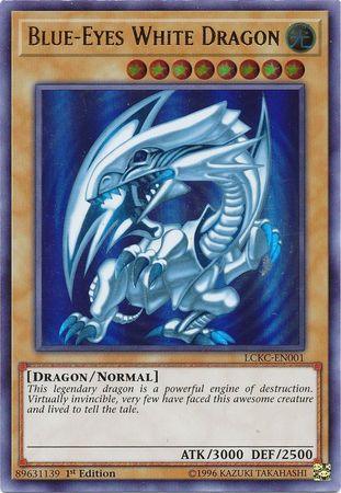 1st Edition, Dragon, Legendary Collection Kaiba, Light, Normal Monster, Ultra Rare, Unlimited Blue-Eyes White Dragon (Version 2) [LCKC-EN001] Ultra Rare - Trading Card World