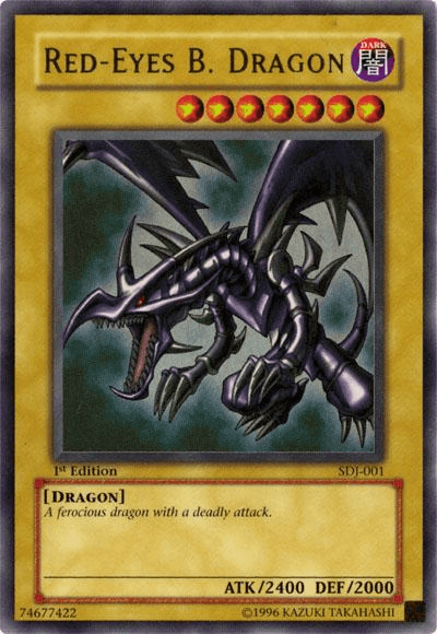 1st Edition, Dark, Dragon, Normal Monster, Starter Deck: Joey, Ultra Rare, Unlimited Red-Eyes B. Dragon [SDJ-001] Ultra Rare - Trading Card World