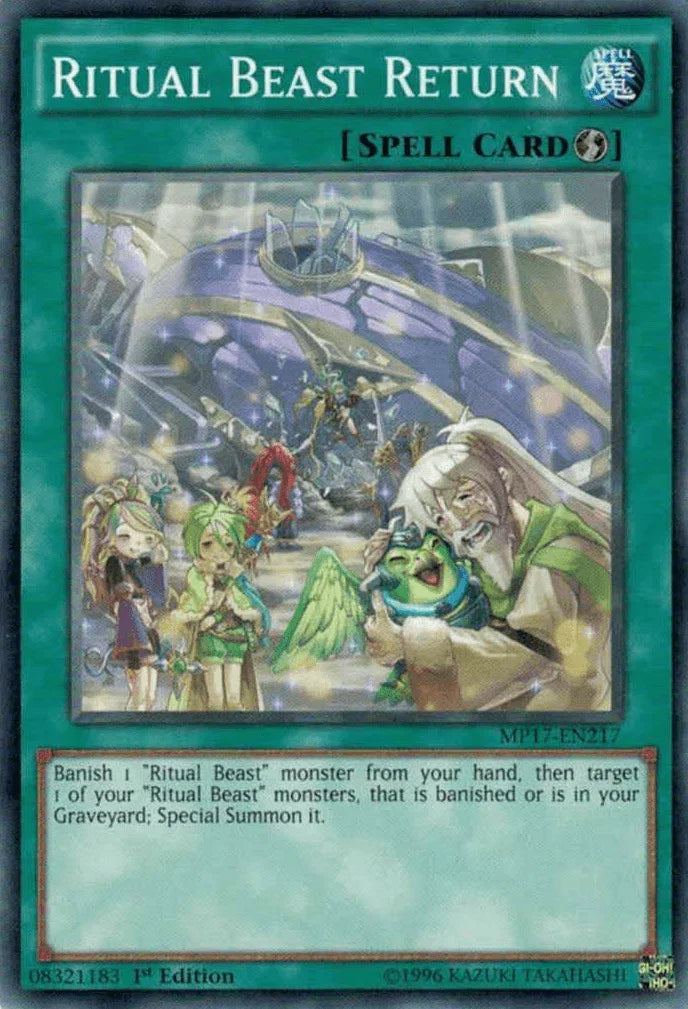 1st Edition, 2017 Mega-Tins Mega Pack, Common, Quick Play Spell, Spell Ritual Beast Return [MP17-EN217] Common - Trading Card World