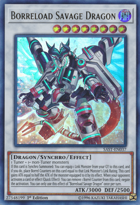 1st Edition, Dark, Dragon, Savage Strike, Synchro/Effect Monster, Ultra Rare, Unlimited Borreload Savage Dragon [SAST-EN037] Ultra Rare - Trading Card World