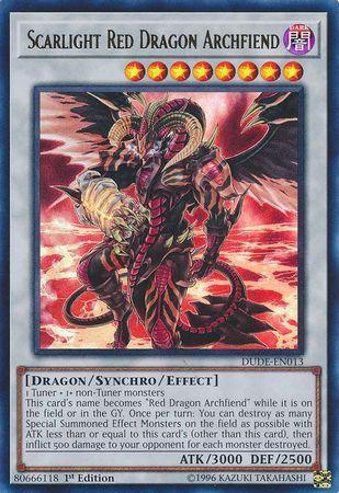1st Edition, Dark, Dragon, Duel Devastator, Synchro/Effect Monster, Ultra Rare Scarlight Red Dragon Archfiend [DUDE-EN013] Ultra Rare - Trading Card World