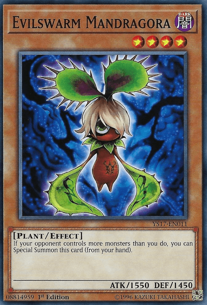 1st Edition, Common, Dark, Effect Monster, Plant, Starter Deck: Link Strike Evilswarm Mandragora [YS17-EN011] Common - Trading Card World