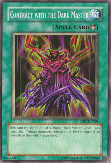 Common, Dark Revelation Volume 1, Ritual Spell, Spell, Unlimited Contract with the Dark Master [DR1-EN249] Common - Trading Card World