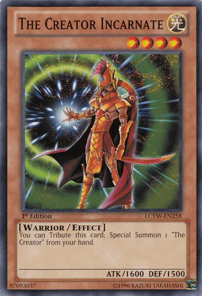 1st Edition, Common, Effect Monster, Legendary Collection 3: Yugi's World, Light, Unlimited, Warrior The Creator Incarnate [LCYW-EN258] Common - Trading Card World