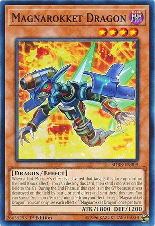 1st Edition, Common, Dark, Dragon, Effect Monster, Structure Deck: Rokket Revolt Magnarokket Dragon [SDRR-EN009] Common - Trading Card World