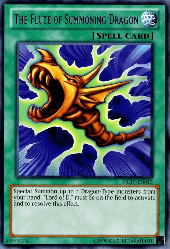 Duelist League Promo, Normal Spell, Rare, Spell, Unlimited The Flute of Summoning Dragon (Purple) [DL17-EN013] Rare - Trading Card World