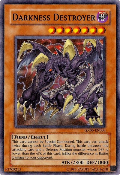 Dark, Effect Monster, Fiend, GX Tag Force Promotional Cards, Super Rare, Unlimited Darkness Destroyer [GX06-EN003] Super Rare - Trading Card World