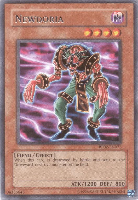 Dark, Effect Monster, Fiend, Rare, Retro Pack 2, Unlimited Newdoria [RP02-EN073] Rare - Trading Card World