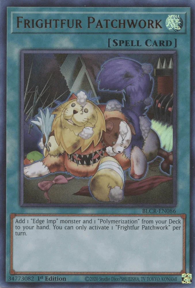 1st Edition, Battles of Legend: Crystal Revenge, Normal Spell, Spell, Ultra Rare Frightfur Patchwork [BLCR-EN086] Ultra Rare - Trading Card World