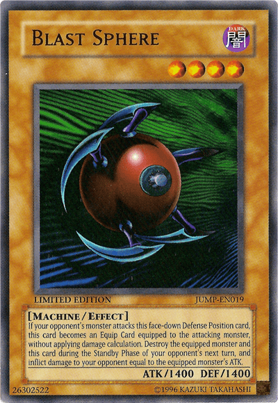 Dark, Effect Monster, Limited, Machine, Shonen Jump Magazine Promos, Ultra Rare Blast Sphere [JUMP-EN019] Ultra Rare - Trading Card World