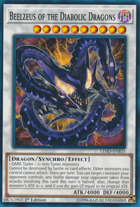 1st Edition, Common, Dark, Dragon, Legendary Hero Decks, Synchro/Effect Monster Beelzeus of the Diabolic Dragons [LEHD-ENB35] Common - Trading Card World