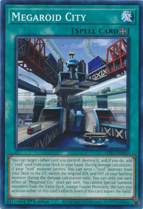 1st Edition, Common, Field Spell, Legendary Duelists: Season 1, Spell Megaroid City [LDS1-EN043] Common - Trading Card World