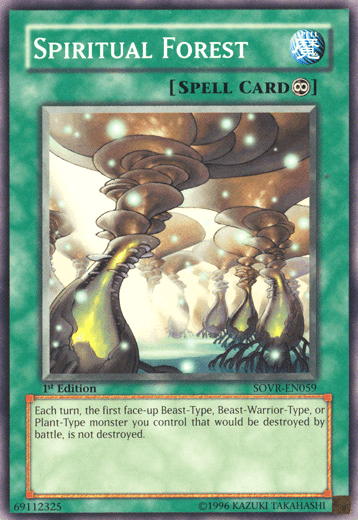 1st Edition, Common, Continuous Spell, Spell, Stardust Overdrive, Unlimited Spiritual Forest [SOVR-EN059] Common - Trading Card World