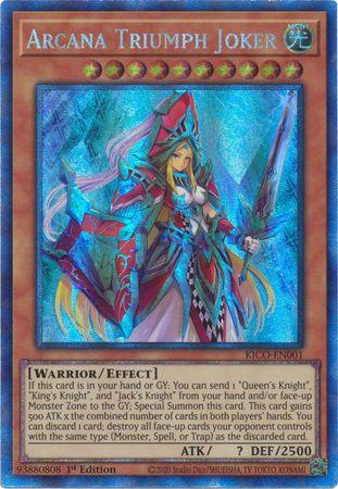 1st Edition, Collector's Rare, Effect monster, King's Court, Light, Warrior Arcana Triumph Joker (Collector's Rare) [KICO-EN001] Collector's Rare - Trading Card World