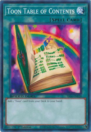 1st Edition, Common, Normal Spell, Speed Duel: Match of the Millennium, Spell Toon Table of Contents [SS04-ENB20] Common - Trading Card World