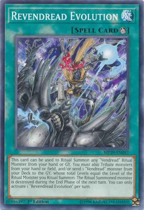 1st Edition, 2019 Gold Sarcophagus Tin Mega Pack, Common, Ritual Spell, Spell, Unlimited Revendread Evolution [MP19-EN057] Common - Trading Card World