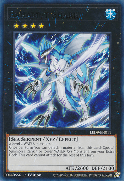 1st Edition, Legendary Duelists: Duels From the Deep, Rare, Sea Serpent, Water, Xyz/Effect Monster Bahamut Shark [LED9-EN011] Rare - Trading Card World