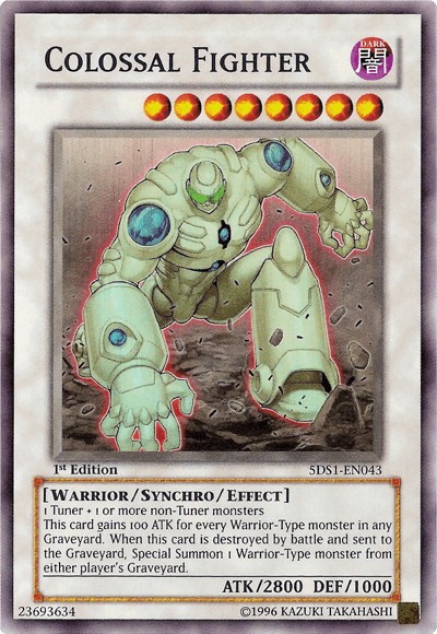 1st Edition, 5D's Starter Deck 2008, Common, Dark, Synchro/Effect Monster, Unlimited, Warrior Colossal Fighter [5DS1-EN043] Common - Trading Card World