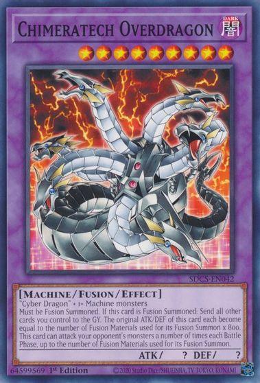 1st Edition, Common, Cyber Strike, Dark, Fusion/Effect Monster, Machine, Unlimited Chimeratech Overdragon [SDCS-EN042] Common - Trading Card World