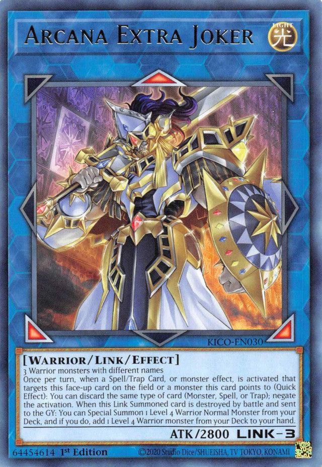1st Edition, King's Court, Light, Link/Effect monster, Rare, Warrior Arcana Extra Joker [KICO-EN030] Rare - Trading Card World