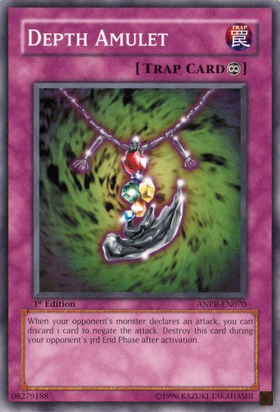 1st Edition, Ancient Prophecy, Common, Continuous Trap, Trap, Unlimited Depth Amulet [ANPR-EN070] Common - Trading Card World