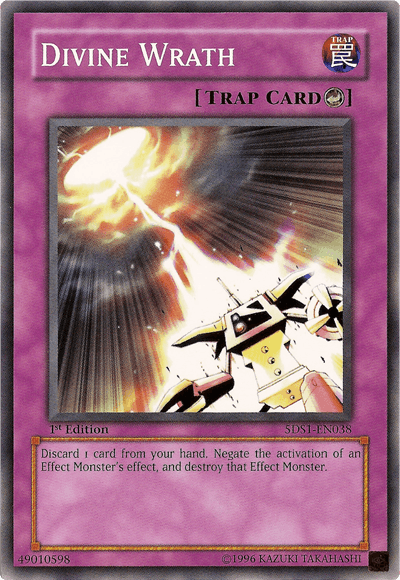 1st Edition, 5D's Starter Deck 2008, Common, Normal Trap, Trap, Unlimited Divine Wrath [5DS1-EN038] Common - Trading Card World