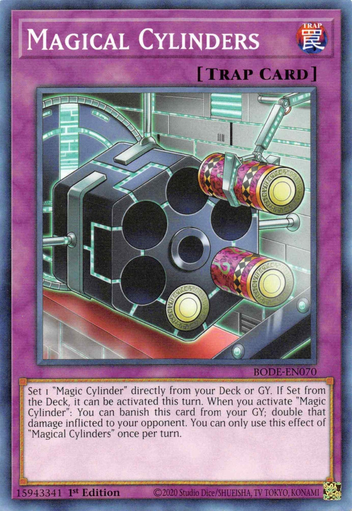 1st Edition, Burst of Destiny, Common, Normal Trap, Trap Magical Cylinders [BODE-EN070] Common - Trading Card World