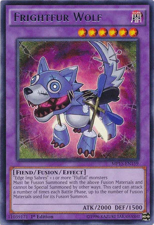 1st Edition, 2015 Mega-Tins Mega Pack, Dark, Fiend, Fusion/Effect Monster, Rare Frightfur Wolf [MP15-EN159] Rare - Trading Card World