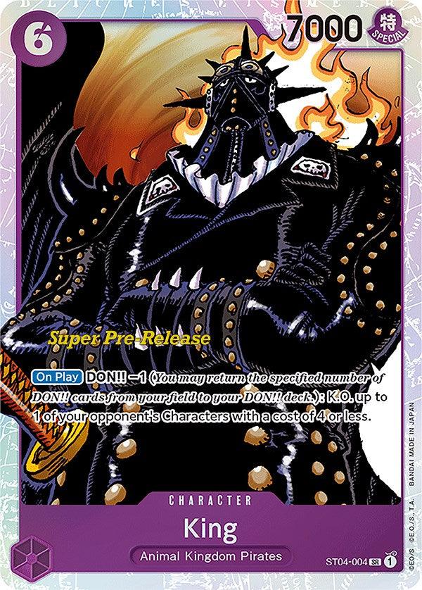 Animal Kingdom Pirates, Character, Starter Decks, Super Pre-Release Starter Deck: Animal Kingdom Pirates, Super Rare King [Super Pre-Release Starter Deck: Animal Kingdom Pirates] - Trading Card World