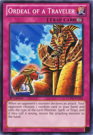 1st Edition, Common, Continuous Trap, Legendary Collection 3: Yugi's World, Trap, Unlimited Ordeal of a Traveler [LCYW-EN156] Common - Trading Card World