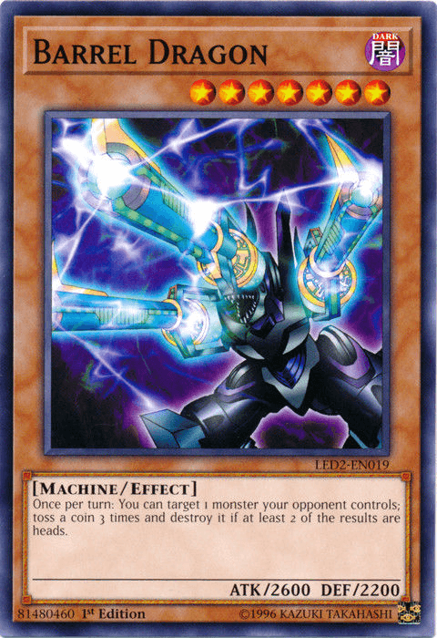1st Edition, Common, Dark, Effect Monster, Legendary Duelists: Ancient Millennium, Machine Barrel Dragon [LED2-EN019] Common - Trading Card World