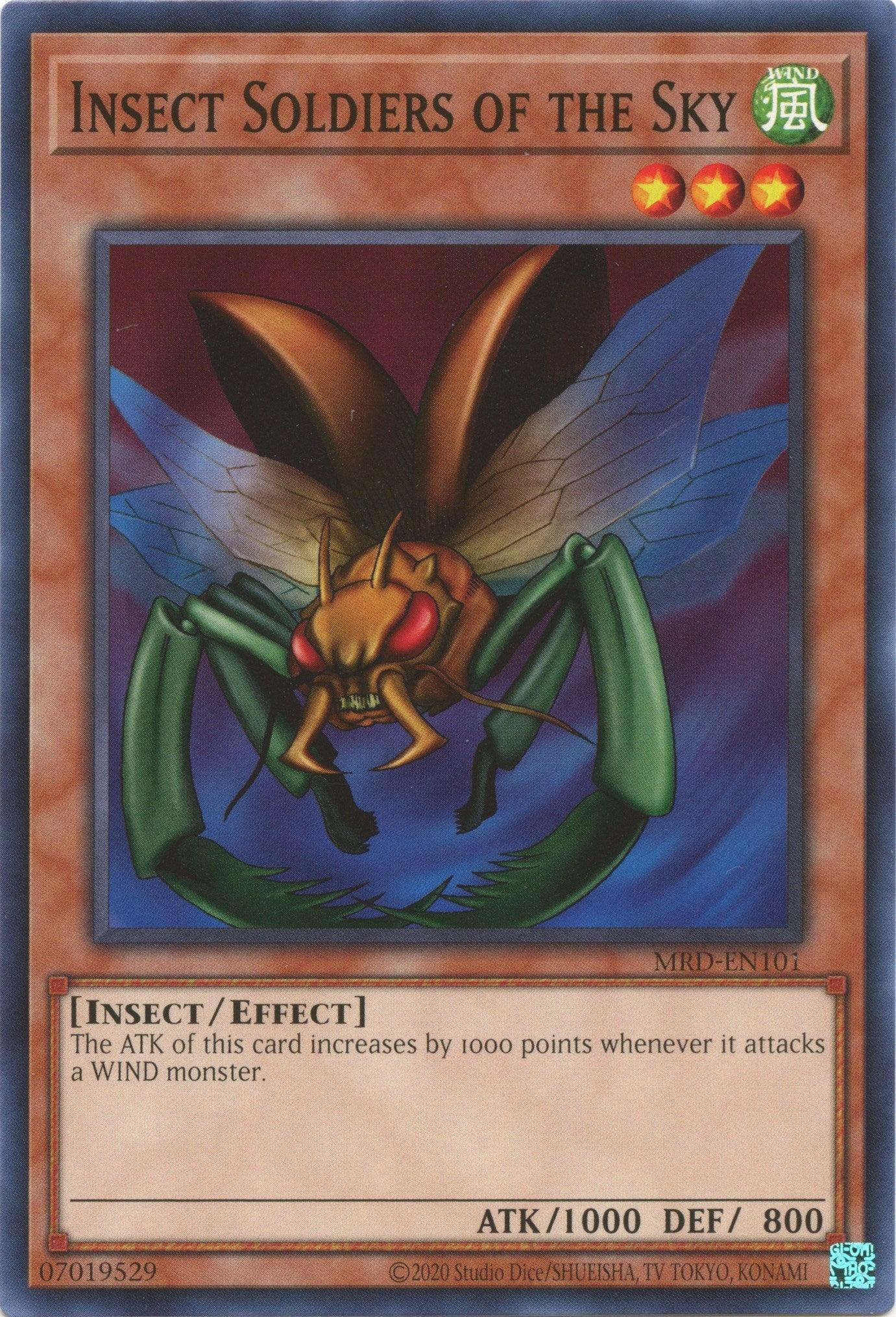 Common, Effect Monster, Insect, Metal Raiders (25th Anniversary Edition), Unlimited, Wind Insect Soldiers of the Sky (25th Anniversary) [MRD-EN101] Common - Trading Card World