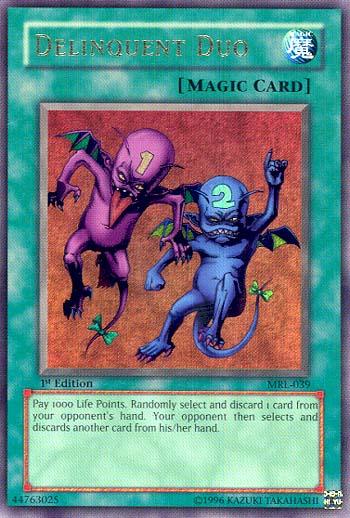 1st Edition, Magic Ruler, Normal Spell, Spell, Ultra Rare, Unlimited Delinquent Duo [MRL-039] Ultra Rare - Trading Card World