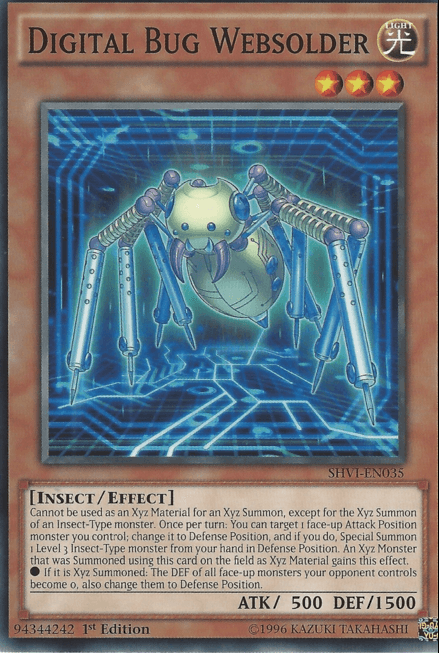 1st Edition, Common, Effect Monster, Insect, Light, Shining Victories, Unlimited Digital Bug Websolder [SHVI-EN035] Common - Trading Card World
