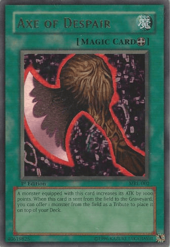 1st Edition, Equip Spell, Magic Ruler, Spell, Ultra Rare, Unlimited Axe of Despair [MRL-002] Ultra Rare - Trading Card World