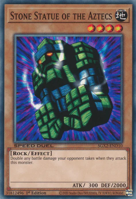 1st Edition, Common, Earth, Effect Monster, Rock, Speed Duel GX: Midterm Paradox Stone Statue of the Aztecs [SGX2-END10] Common - Trading Card World