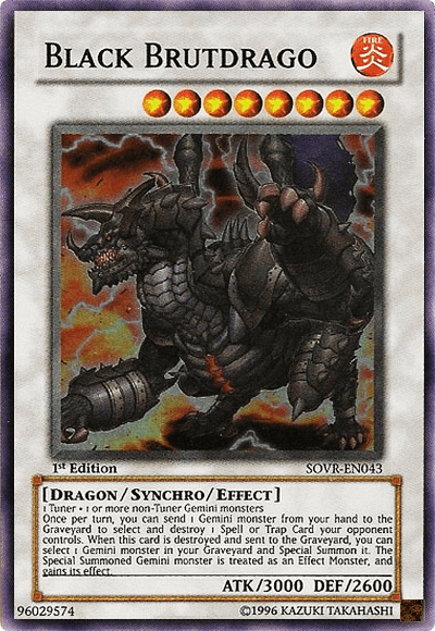 1st Edition, Dragon, Fire, Stardust Overdrive, Super Rare, Synchro/Effect Monster, Unlimited Black Brutdrago [SOVR-EN043] Super Rare - Trading Card World