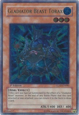 1st Edition, Effect Monster, Fish, Gladiator's Assault, Ultimate Rare, Unlimited, Water Gladiator Beast Torax [GLAS-EN081] Ultimate Rare - Trading Card World