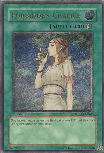 1st Edition, Quick Play Spell, Raging Battle, Spell, Ultimate Rare, Unlimited Forbidden Chalice [RGBT-EN061] Ultimate Rare - Trading Card World