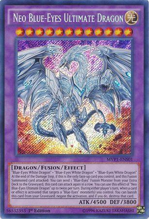 1st Edition, Dragon, Fusion/Effect Monster, Light, Secret Rare, The Dark Side of Dimensions Movie Pack: Secret Edition Neo Blue-Eyes Ultimate Dragon [MVP1-ENS01] Secret Rare - Trading Card World