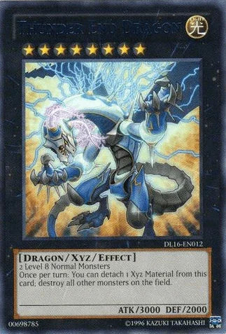 Dragon, Duelist League Promo, Light, Rare, Unlimited, Xyz/Effect Monster Thunder End Dragon (Blue) [DL16-EN012] Rare - Trading Card World