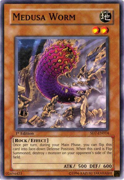 1st Edition, Common, Earth, Effect Monster, Rock, Structure Deck: Invincible Fortress, Unlimited Medusa Worm [SD7-EN014] Common - Trading Card World