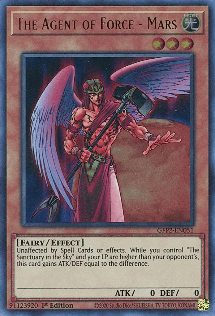 1st Edition, Effect Monster, Fairy, Ghosts From the Past: The 2nd Haunting, Light, Ultra Rare The Agent of Force - Mars [GFP2-EN051] Ultra Rare - Trading Card World